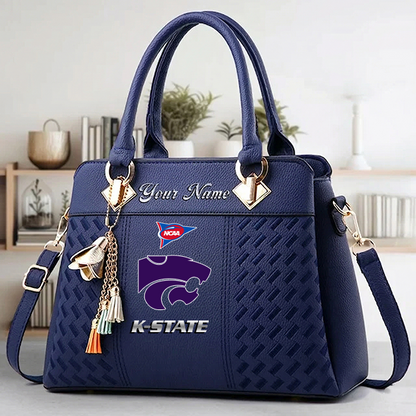 LIMITED EDITION - NEW CUSTOMIZED FBS NCAA24 KSW KS WILDCATS HANDBAG MULTICOLOR