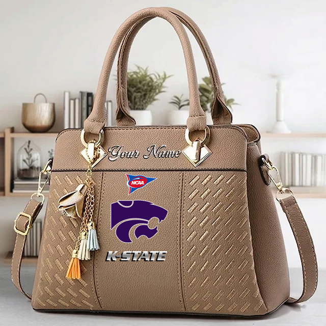 LIMITED EDITION - NEW CUSTOMIZED FBS NCAA24 KSW KS WILDCATS HANDBAG MULTICOLOR
