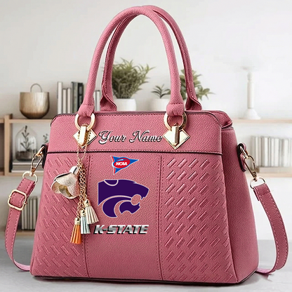 LIMITED EDITION - NEW CUSTOMIZED FBS NCAA24 KSW KS WILDCATS HANDBAG MULTICOLOR