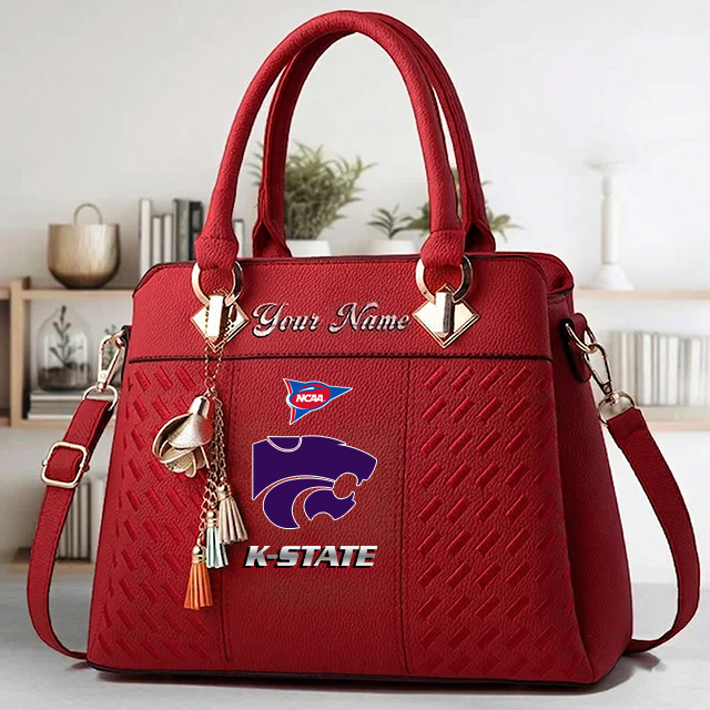 LIMITED EDITION - NEW CUSTOMIZED FBS NCAA24 KSW KS WILDCATS HANDBAG MULTICOLOR