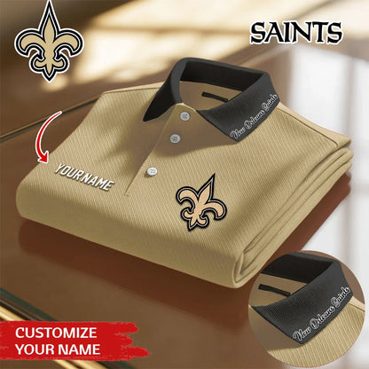 [SPECIAL OFFER] NEW CUSTOMIZED NFL24 NOS NEW ORLEANS SAINTS POLO SHIRT