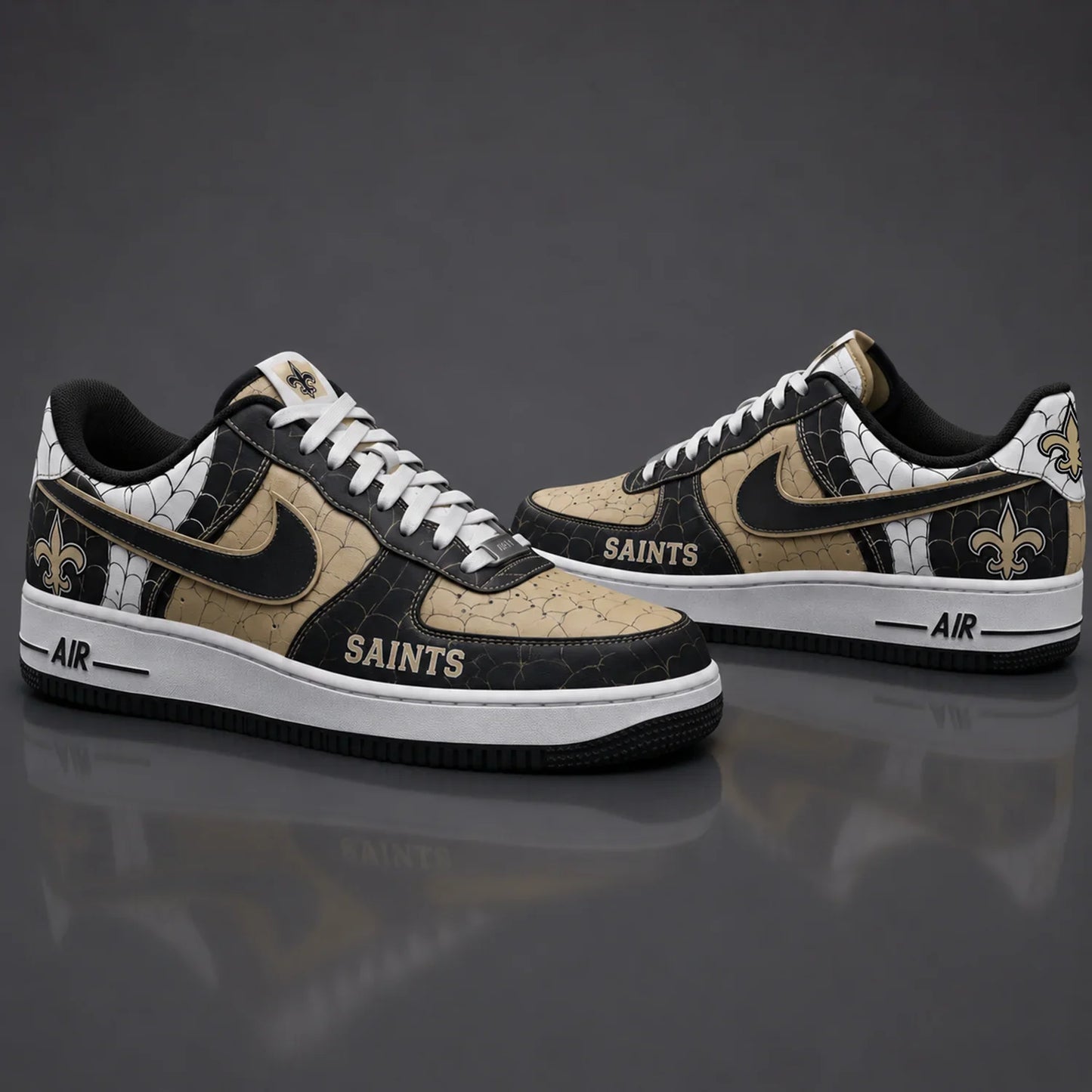 [SPECIAL OFFER] NEW CUSTOMIZED NFL24 NOS NEW ORLEANS SAINTS x SPIDER AF1 SHOES