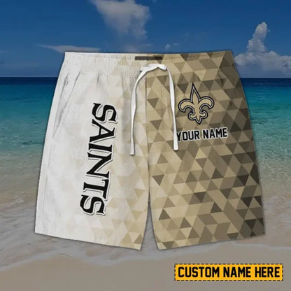 [SPECIAL OFFER] NEW CUSTOMIZED NFL24 NOS NEW ORLEANS SAINTS SHORT PANTS