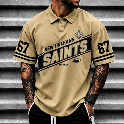 [SPECIAL OFFER] NEW CUSTOMIZED NFL24 NOS NEW ORLEANS SAINTS POLO SHIRT