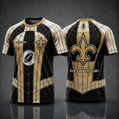 [SPECIAL OFFER] NEW CUSTOMIZED NFL24 NOS NEW ORLEANS SAINTS x SPIDER T-SHIRT, HOODIE & ZIP HOODIE