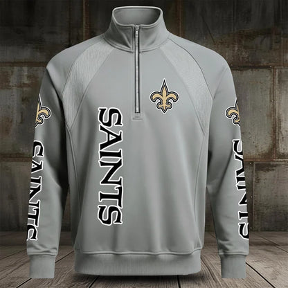 [SPECIAL OFFER] NEW CUSTOMIZED NFL24 NOS NEW ORLEANS SAINTS MEN'S MULTICOLOR QUARTER-ZIP PULLOVER