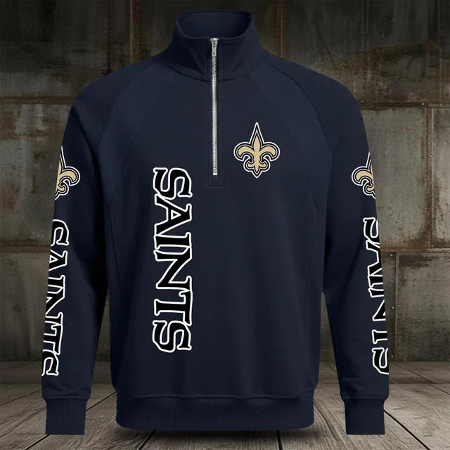 [SPECIAL OFFER] NEW CUSTOMIZED NFL24 NOS NEW ORLEANS SAINTS MEN'S MULTICOLOR QUARTER-ZIP PULLOVER
