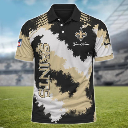 [SPECIAL OFFER] NEW CUSTOMIZED NFL24 NOS NEW ORLEANS SAINTS MULTICOLOR POLO SHIRT