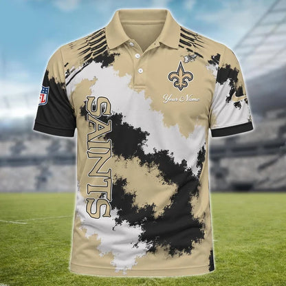 [SPECIAL OFFER] NEW CUSTOMIZED NFL24 NOS NEW ORLEANS SAINTS MULTICOLOR POLO SHIRT