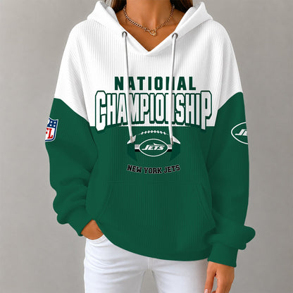 [SPECIAL OFFER] NEW CUSTOMIZED NFL25 NYJ NEW YORK JETS RIBBED HOODIE & SWEATSHIRT