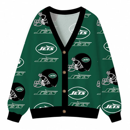 [SPECIAL OFFER] NEW CUSTOMIZED NFL25 NYJ NEW YORK JETS CARDIGAN