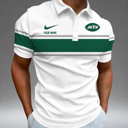 [SPECIAL OFFER] NEW CUSTOMIZED NFL25 NYJ NEW YORK JETS POLO SHIRT