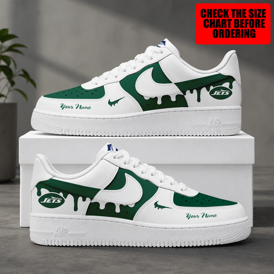 [SPECIAL OFFER] NEW CUSTOMIZED NFL25 NYJ NEW YORK JETS AF1 SHOES