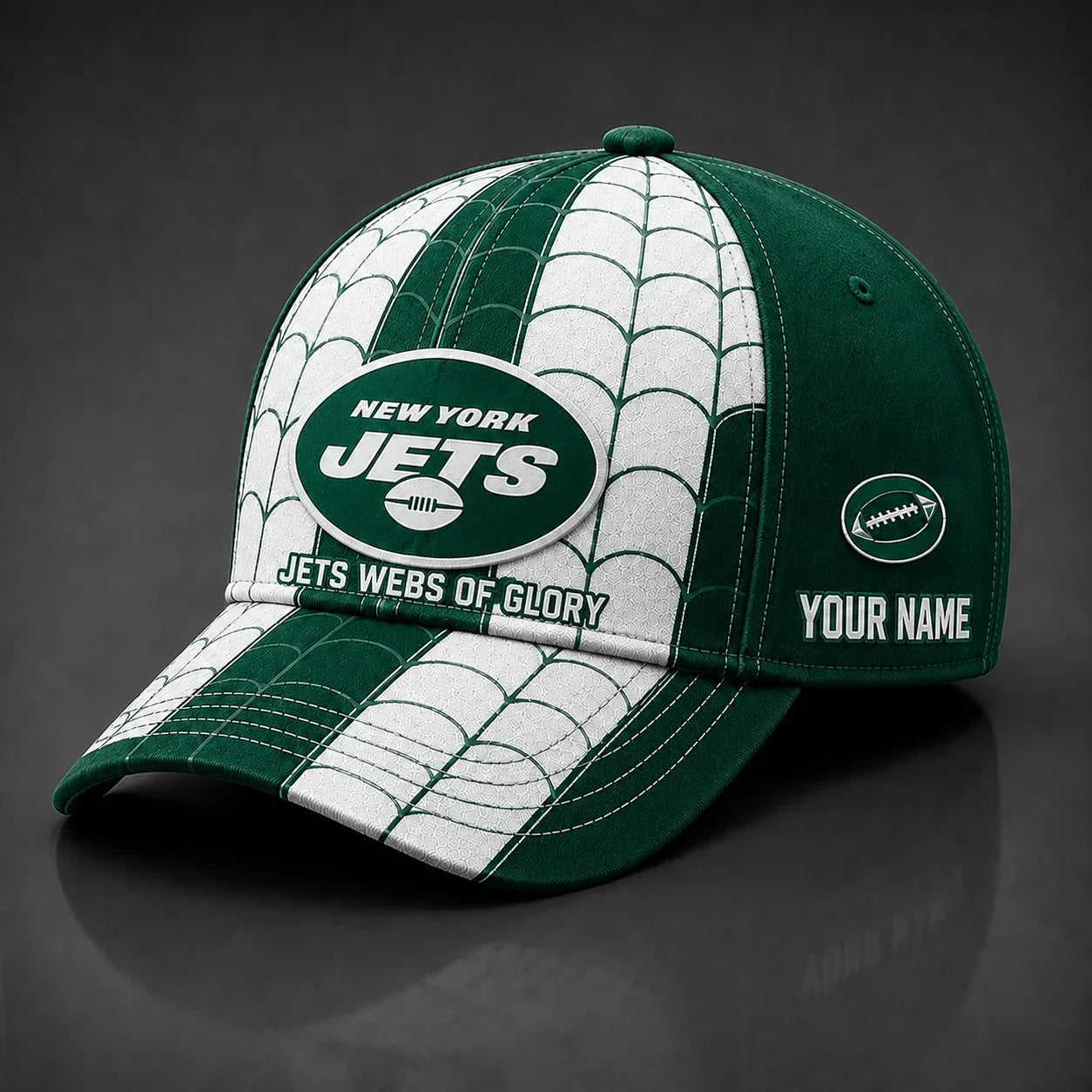 [SPECIAL OFFER] NEW CUSTOMIZED NFL25 NYJ NEW YORK JETS x SPIDER CLASSIC CAP