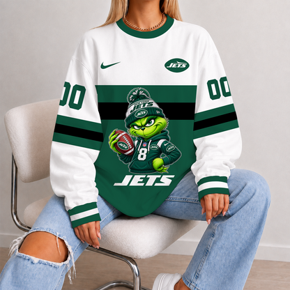 [SPECIAL OFFER] NEW CUSTOMIZED NFL25 NYJ NEW YORK JETS UNISEX SWEATSHIRT