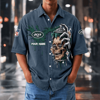 [SPECIAL OFFER] NEW CUSTOMIZED NFL03 BFB BUFFALO BILLS SEERSUCKER BUTTON SHIRT