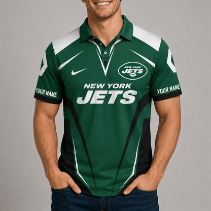 [SPECIAL OFFER] NEW CUSTOMIZED NFL25 NYJ NEW YORK JETS POLO SHIRT