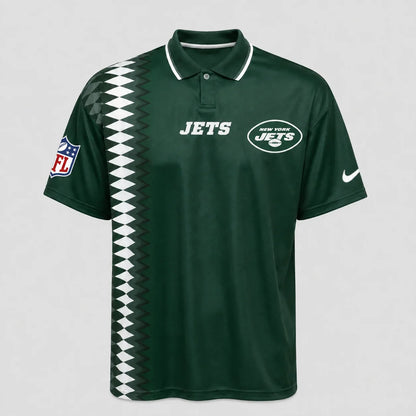 [SPECIAL OFFER] NEW CUSTOMIZED NFL25 NYJ NEW YORK JETS POLO SHIRT