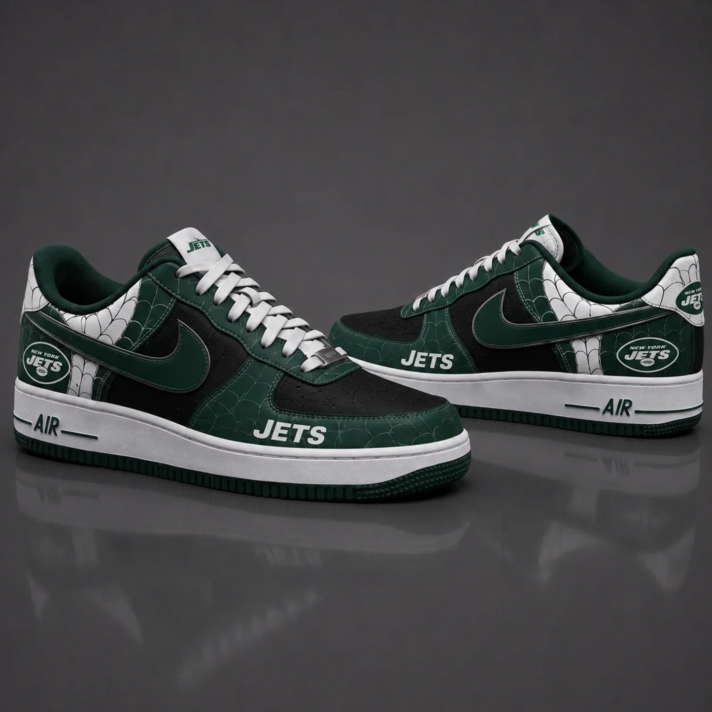 [SPECIAL OFFER] NEW CUSTOMIZED NFL25 NYJ NEW YORK JETS x SPIDER AF1 SHOES