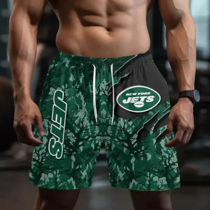 [SPECIAL OFFER] NEW CUSTOMIZED NFL25 NYJ NEW YORK JETS SHORT PANTS