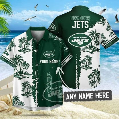 [SPECIAL OFFER] NEW CUSTOMIZED NFL25 NYJ NEW YORK JETS UNISEX HAWAIIAN SHIRT & SHORTS SET