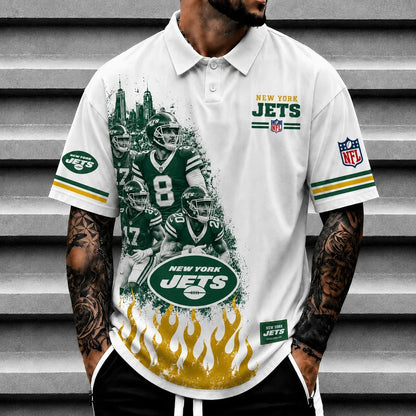 [SPECIAL OFFER] NEW CUSTOMIZED NFL25 NYJ NEW YORK JETS POLO SHIRT