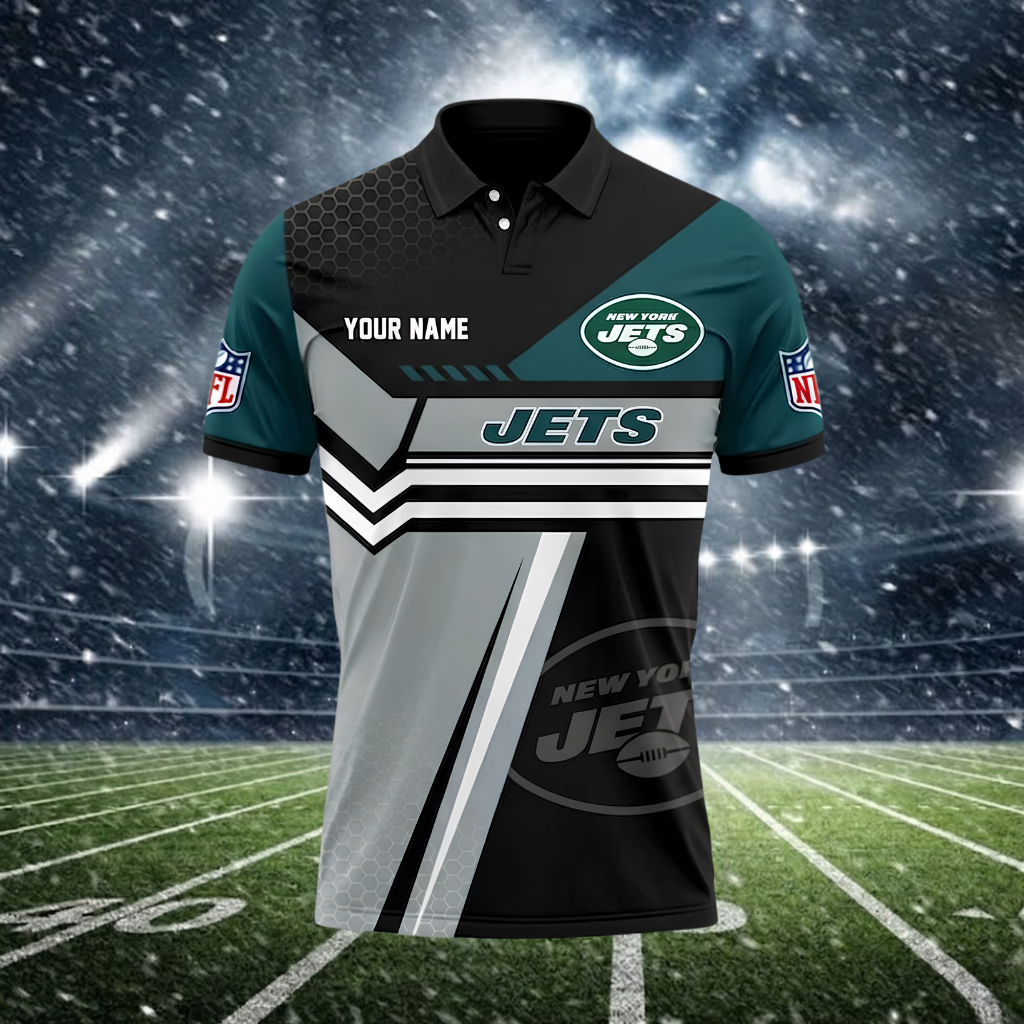 [SPECIAL OFFER] NEW CUSTOMIZED NFL25 NYJ NEW YORK JETS POLO SHIRT