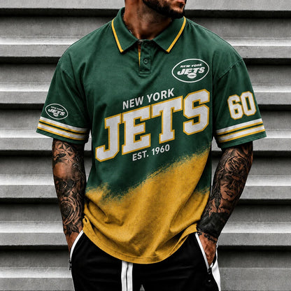 [SPECIAL OFFER] NEW CUSTOMIZED NFL25 NYJ NEW YORK JETS POLO SHIRT