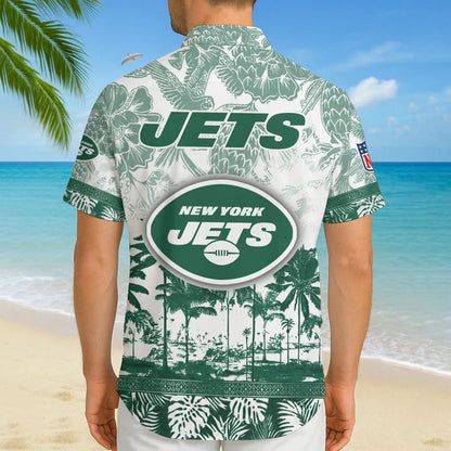 [SPECIAL OFFER] NEW CUSTOMIZED NFL25 NYJ NEW YORK JETS UNISEX HAWAIIAN SHIRT