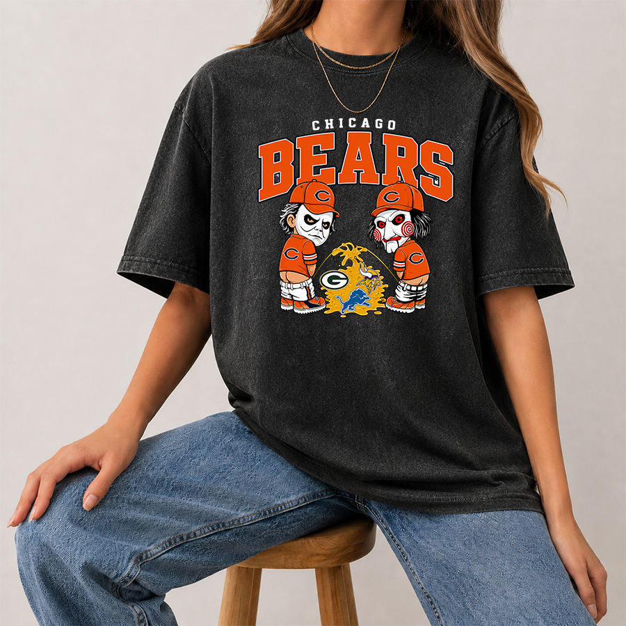 [SPECIAL OFFER] NEW CUSTOMIZED NFL26 CCB CHICAGO BEARS FUNNY WASHED TEE