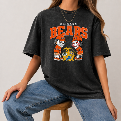 [SPECIAL OFFER] NEW CUSTOMIZED NFL26 CCB CHICAGO BEARS FUNNY WASHED TEE