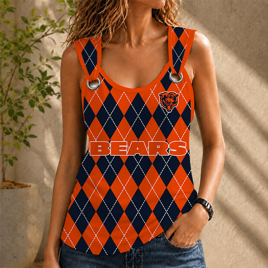 [SPECIAL OFFER] NEW CUSTOMIZED NFL26 CCB CHICAGO BEARS O-RING SHOULDER TANK TOP