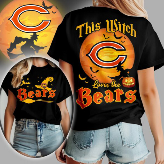 [SPECIAL OFFER] NEW CUSTOMIZED NFL26 CCB CHICAGO BEARS  HALLOWEEN T-SHIRT, HOODIE & ZIP HOODIE