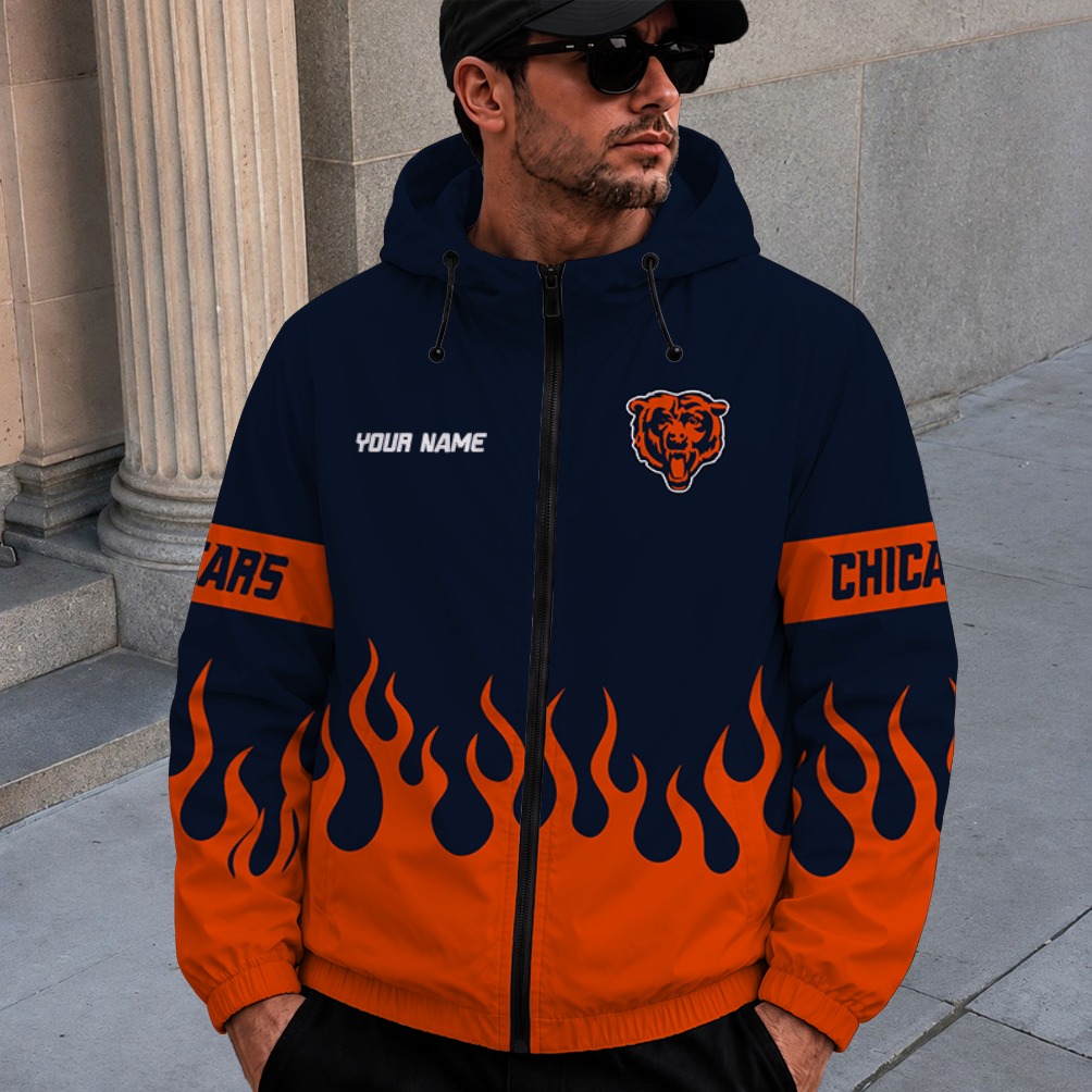 [SPECIAL OFFER] NEW CUSTOMIZED NFL26 CCB CHICAGO BEARS WINDBREAKER JACKET