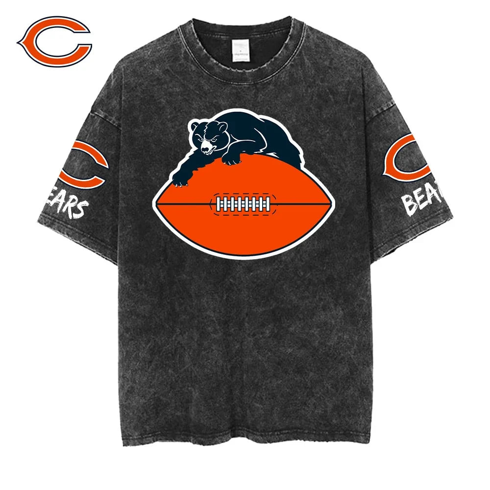 [SPECIAL OFFER] NEW CUSTOMIZED NFL26 CCB CHICAGO BEARS MULTICOLOR WASHED TEE
