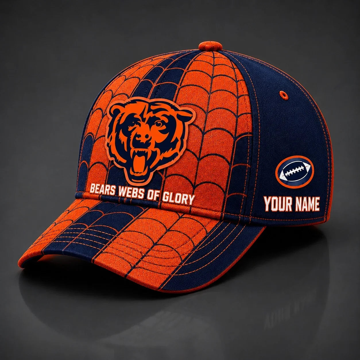 [SPECIAL OFFER] NEW CUSTOMIZED NFL26 CCB CHICAGO BEARS x SPIDER CLASSIC CAP