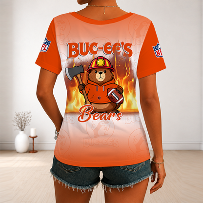 [SPECIAL OFFER] NEW CUSTOMIZED NFL26 CCB CHICAGO BEARS BUC-EE'S V-NECK FEMALE SHIRT