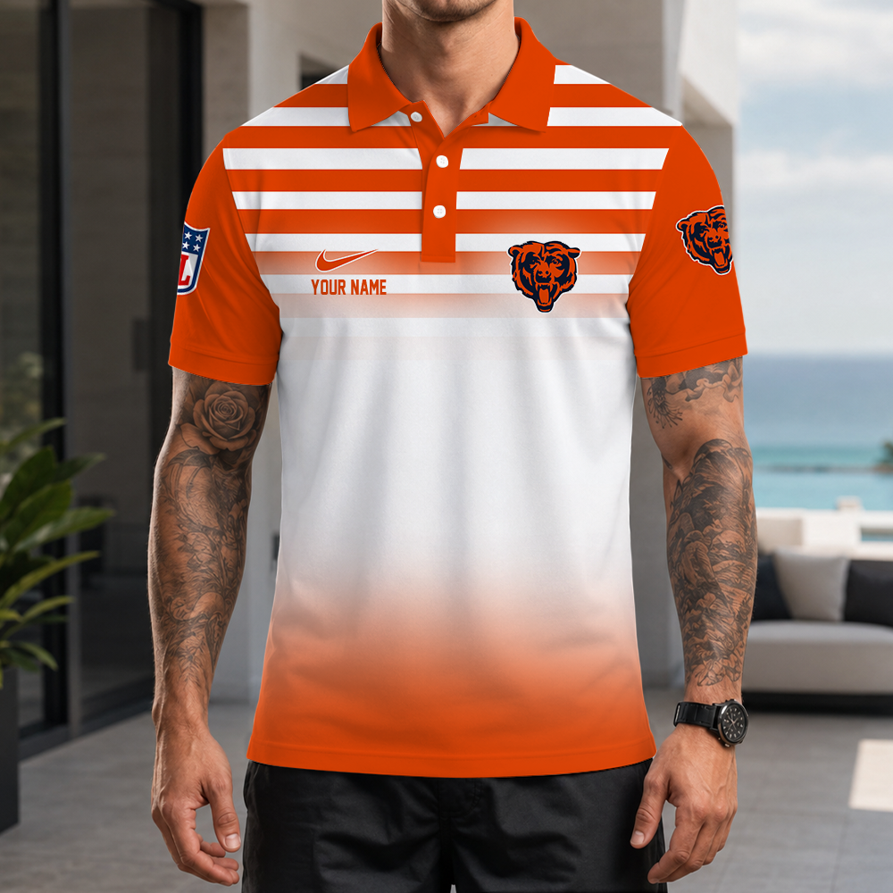 [SPECIAL OFFER] NEW CUSTOMIZED NFL26 CCB CHICAGO BEARS POLO SHIRT