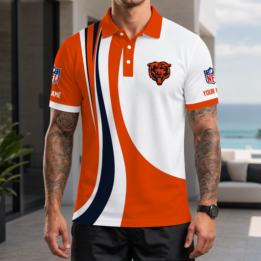 [SPECIAL OFFER] NEW CUSTOMIZED NFL26 CCB CHICAGO BEARS POLO SHIRT