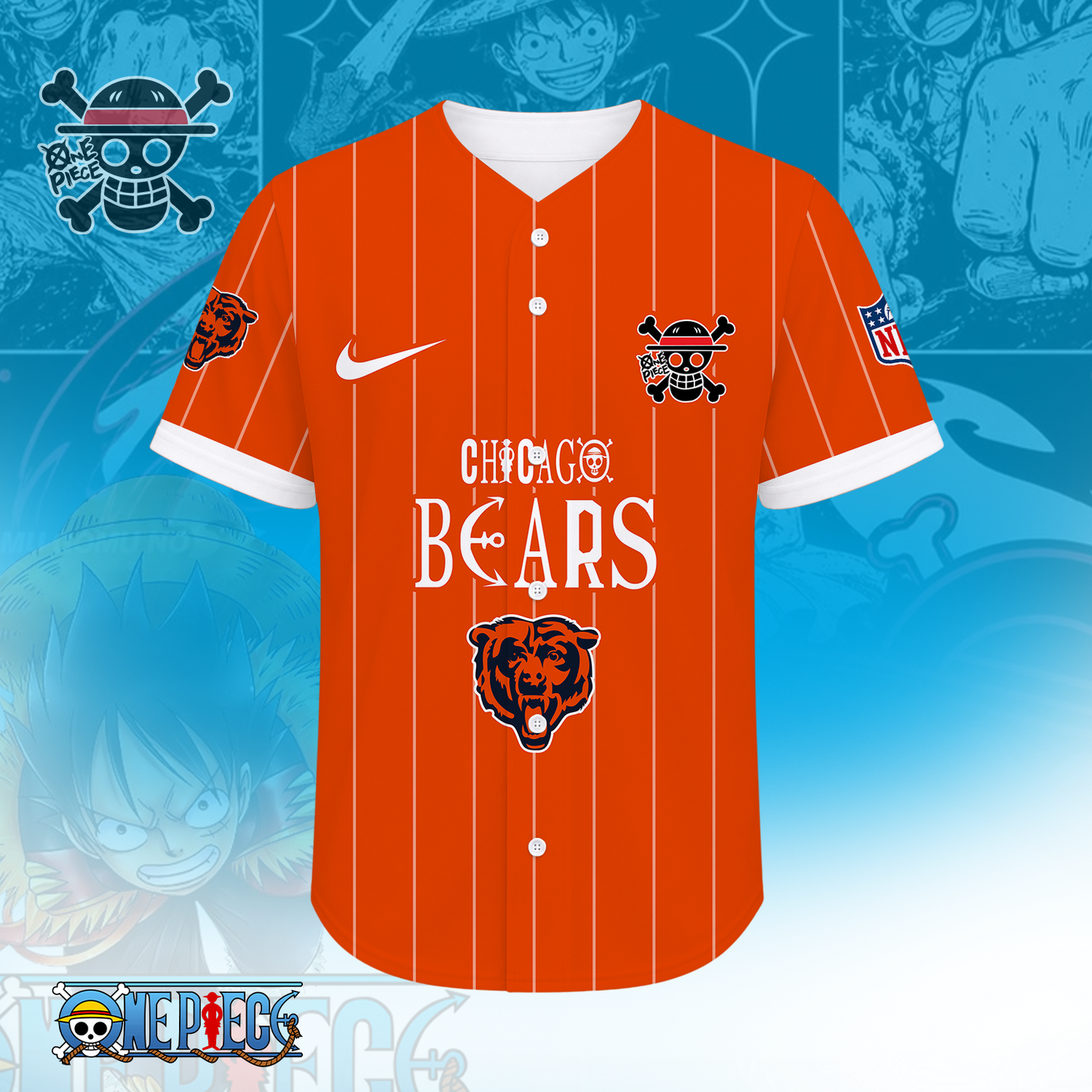 [SPECIAL OFFER] NEW CUSTOMIZED NFL26 CCB CHICAGO BEARS BASEBALL JERSEY