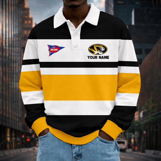 MEGA SALE - NEW CUSTOMIZED FBS NCAA26 MST MS TIGERS UNISEX LONG SLEEVE POLO