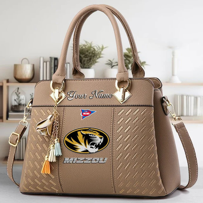 LIMITED EDITION - NEW CUSTOMIZED FBS NCAA26 MST MS TIGERS HANDBAG MULTICOLOR