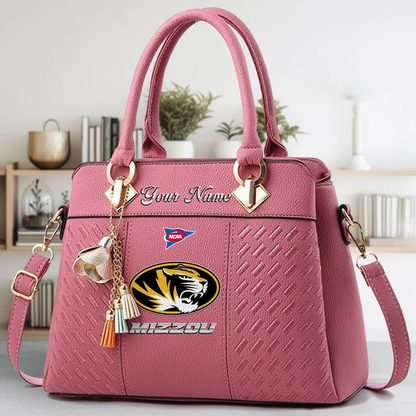 LIMITED EDITION - NEW CUSTOMIZED FBS NCAA26 MST MS TIGERS HANDBAG MULTICOLOR