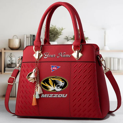 LIMITED EDITION - NEW CUSTOMIZED FBS NCAA26 MST MS TIGERS HANDBAG MULTICOLOR