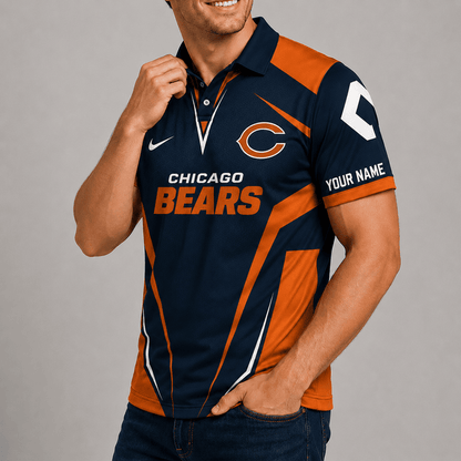 [SPECIAL OFFER] NEW CUSTOMIZED NFL26 CCB CHICAGO BEARS POLO SHIRT