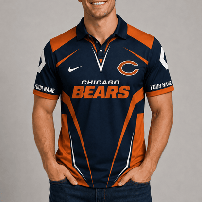 [SPECIAL OFFER] NEW CUSTOMIZED NFL26 CCB CHICAGO BEARS POLO SHIRT