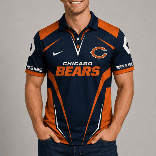 [SPECIAL OFFER] NEW CUSTOMIZED NFL26 CCB CHICAGO BEARS POLO SHIRT