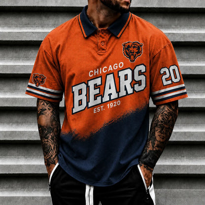 [SPECIAL OFFER] NEW CUSTOMIZED NFL26 CCB CHICAGO BEARS POLO SHIRT