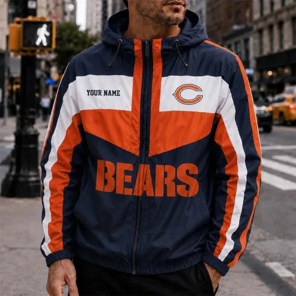 [SPECIAL OFFER] NEW CUSTOMIZED NFL26 CCB CHICAGO BEARS WINDBREAKER JACKET