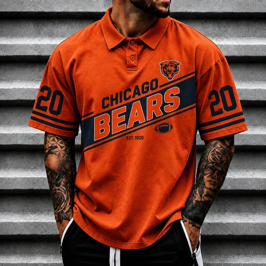 [SPECIAL OFFER] NEW CUSTOMIZED NFL26 CCB CHICAGO BEARS POLO SHIRT